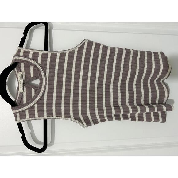 We The Free Striped Ribbed Tank Top Extra Small - Picture 1 of 3